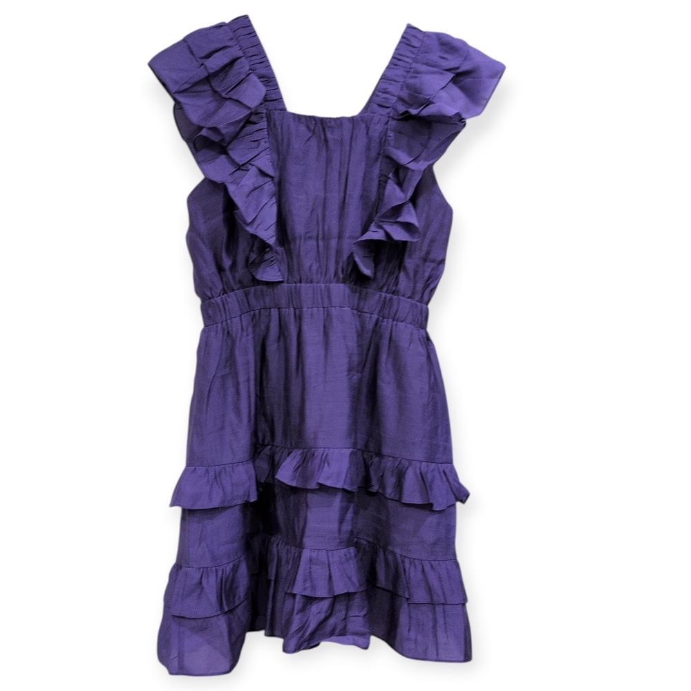 NWOT ENDLESS ROSEPURPLE RUFFLE DETAIL MINI DRESS Medium - Picture 5 of 6